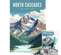 1000 Pieces Jigsaw Puzzles for Teenagers North Cascades Natl Park Learning Educational Toys Relaxing Games A Work of Art Gifts Birthday (Size 75x50cm)