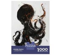 1000 Pieces Jigsaw Puzzles for Teenagers Octopus Watercolor Art Jigsaw Relaxing Games Presents for Women Christmas Birthday Gifts 38x26cm/1000pcs