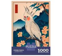 1000 Pieces Jigsaw Puzzles for Teenagers Parrot Bird Japanese Art Jigsaws for Adults Hands-on Game But Fun And Humorous Unique Birthday And Xmas Gifts 38x26cm/1000pcs