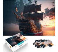 1000 Pieces Jigsaw Puzzles for teenagers Pirate Ship Educational Games DIY Toys 26x38cm Birthday Gifts for Age 14+