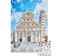 1000 Pieces Jigsaw Puzzles for Teenagers Pisa Cathedral & Leaning Tower Puzzle for Adults Family Games Presents for Women Christmas Birthday Gifts 38x26cm/1000pcs