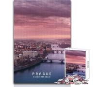 1000 Pieces Jigsaw Puzzles for Teenagers Prague Brainteaser Family Games Improve Memory Birthday Gifts Size 38x26cm