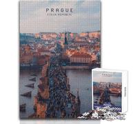 1000 Pieces Jigsaw Puzzles for Teenagers Prague Brainteaser Family Games Improve Memory Birthday Gifts Size 38x26cm