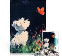 1000 Pieces Jigsaw Puzzles for teenagers Puppy's Meadow Daydream Analyse und Logik Geburtstagsgeschenk, Geschenke75x50cm