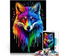 1000 Pieces Jigsaw Puzzles for teenagers Rainbow Fox Pop Art Fox Co Lustige Spiele Wunschliste mit dem Weihnachtsmann75x50cm