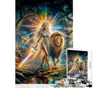 1000 Pieces Jigsaw Puzzles for Teenagers Rainbow Light Warrior Home Decoration Toys Gift Birthday Brain Teaser Game Wishlist with Santa Claus Size 38x52cm