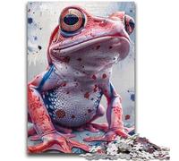 1000 Pieces Jigsaw Puzzles for Teenagers Red And Blue Frog But Fun And Humorous Brain Teaser Game Gift For Birthdays 38x26cm