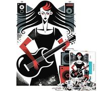 1000 Pieces Jigsaw Puzzles for Teenagers Retro Music Beats Learning Educational Toys for Educational Game Improve Memory Gifts Birthday (Size 38x52cm)