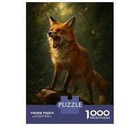 1000 Pieces Jigsaw Puzzles for Teenagers Roaring Fox in Forest Puzzle for Adults Relax Games Hand Speed Race Christmas Birthday Gifts 70x50cm/1000pcs