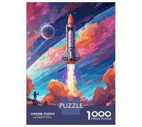 1000 Pieces Jigsaw Puzzles for Teenagers Rocket Space Explore Jigsaw Puzzle Relaxing Games Analysis And Logic Challenging Game Gifts 38x26cm/1000pcs