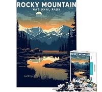 1000 Pieces Jigsaw Puzzles for Teenagers Rocky Mountain Learning Educational Toys Relaxing Games A Work of Art Gifts Birthday (Size 75x50cm)
