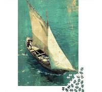 1000 Pieces Jigsaw Puzzles for Teenagers Sailboat on Turquoise Water Jigsaw Puzzle Relaxing Games Analysis And Logic Challenging Game Gifts 70x50cm/1000pcs
