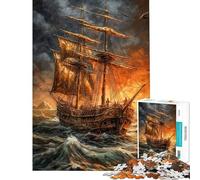 1000 Pieces Jigsaw Puzzles for Teenagers Sailing Boat Jigsaws for Adults Toy Wall Decor Difficult Hard Challenging Game Gifts (Size 38x52cm)