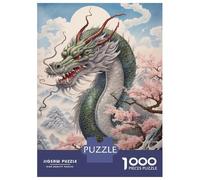 1000 Pieces Jigsaw Puzzles for Teenagers Sakura Dragon Chinese Jigsaw Puzzle Relaxing Games Analysis And Logic Challenging Game Gifts 70x50cm/1000pcs