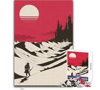 1000 Pieces Jigsaw Puzzles for Teenagers Samurai And The Desert City Practical Game Presents for Women Anti-Stress Toys Size 38x26cm