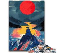 1000 Pieces Jigsaw Puzzles for Teenagers Samurai Meditations But Fun And Humorous Brain Teaser Game Gift For Birthdays 50x75cm