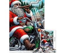 1000 Pieces Jigsaw Puzzles for Teenagers Santas Hog Ride Quality Shared Family Enjoyment Lovely Holiday Idea (50x75cm)
