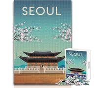 1000 Pieces Jigsaw Puzzles for Teenagers Seoul Brainteaser Family Games Improve Memory Birthday Gifts Size 38x26cm
