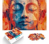 1000 Pieces Jigsaw Puzzles for teenagers Serene Buddha Geometrical Art Stressabbau Geschenke für Freunde und Familie52x38cm
