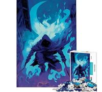 1000 Pieces Jigsaw Puzzles for Teenagers Shadow Assassin in A Flaming Alley Educational Challenge Staycation Kill Time Relax Games for 14+ Puzzle Game Offered (38X52cm)