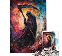 1000 Pieces Jigsaw Puzzles for Teenagers Shadow Reaper Jigsaw Puzzle 1000 Hands-on Game Birthday Gifts Family Activities (Size 50x75cm)