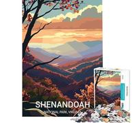 1000 Pieces Jigsaw Puzzles for Teenagers Shenandoah National Park Learning Educational Toys for Educational Game Improve Memory Gifts Birthday (Size 38x52cm)