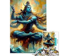 1000 Pieces Jigsaw Puzzles for Teenagers Shiva Yogi Puzzles for Adults Family Game Improve Memory Fun Activities at Home (Size 38x26cm)