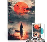 1000 Pieces Jigsaw Puzzles for teenagers Silhouette at Sunset Mustermontage Einzigartige Geburtstags- und Geschenkideen38x26cm