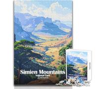 1000 Pieces Jigsaw Puzzles for Teenagers Simien Mountains National Park Ethiopia Poster Brainteaser Family Games Analysis And Logic Toy Wall Decor Size 50x75cm