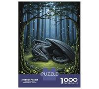1000 Pieces Jigsaw Puzzles for Teenagers Sleeping Dragon in Quiet Forest Adult Puzzles Brain Teaser Game Difficult Hard Fun Activities at Home 70x50cm/1000pcs