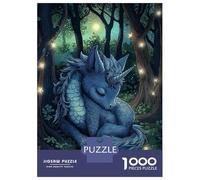 1000 Pieces Jigsaw Puzzles for Teenagers Sleeping Dragon Unicorn Jigsaw for Adults Hands-on Game Pattern Assembly Fun at Home Activities, 52x38cm/1000pcs