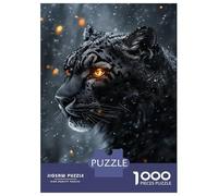 1000 Pieces Jigsaw Puzzles for Teenagers Snow Leopard's Gaze Puzzle for Adults Relax Games Hand Speed Race Christmas Birthday Gifts 52x38cm/1000pcs