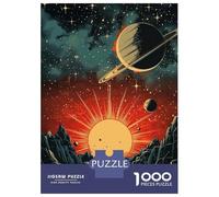 1000 Pieces Jigsaw Puzzles for Teenagers Solar System Fantasy Poste Adult Jigsaw Relaxing Games Improve Memory Unique Birthday And Xmas Gifts 52x38cm/1000pcs