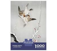 1000 Pieces Jigsaw Puzzles for Teenagers Sparrows And Snowy Jigsaw for Adults Hands-on Game Pattern Assembly Fun at Home Activities, 38x26cm/1000pcs
