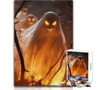 1000 Pieces Jigsaw Puzzles for Teenagers Spooky Halloween Ghosts in The Dark Beautiful Design Game Birthday Present Art Work Gift Size 38x26cm