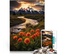 1000 Pieces Jigsaw Puzzles for teenagers Spring Mountains Poster Denkspiel Jedes Stück ist einzigartig Anspruchsvolles Familienspiel75x50cm