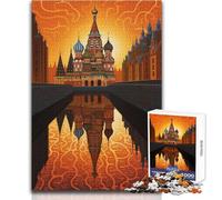 1000 Pieces Jigsaw Puzzles for Teenagers St Basils Cathedral Moscow Beautiful Design Game Birthday Present Art Work Gift Size 38x52cm