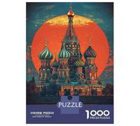 1000 Pieces Jigsaw Puzzles for Teenagers St. Basil's Sunset Glow -1 Jigsaws for Adults Family Game But Fun And Humorous Christmas Birthday Gifts 52x38cm/1000pcs