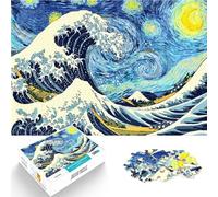 1000 Pieces Jigsaw Puzzles for teenagers starry night great wave Analyse und Logik Geburtstagsgeschenk, Geschenke52x38cm