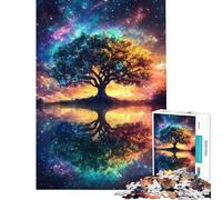 1000 Pieces Jigsaw Puzzles for Teenagers Starry Tree Reflections Learning Educational Toys Relax Games Analysis And Logic Gifts Birthday (size 38x52cm)