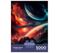 1000 Pieces Jigsaw Puzzles for Teenagers Surreal Spaceship Jigsaw Puzzle Relaxing Games Analysis And Logic Challenging Game Gifts 70x50cm/1000pcs