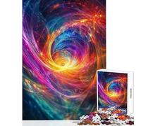 1000 Pieces Jigsaw Puzzles for Teenagers Synesthesia Cosmic Vortex Toy Wall Decor Great Gift Practical Game Fun at Home Activities, (Size 38x52cm)