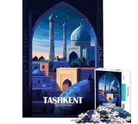1000 Pieces Jigsaw Puzzles for Teenagers Tashkent, Uzbekistan Cityscape Illustration Learning Educational Toys for Educational Game Improve Memory Gifts Birthday (Size 50x75cm)