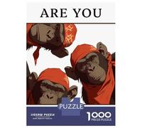 1000 Pieces Jigsaw Puzzles for Teenagers The Chimps Serious Bathroom Query Jigsaw for Adults Hands-on Game Pattern Assembly Fun at Home Activities, 38x26cm/1000pcs
