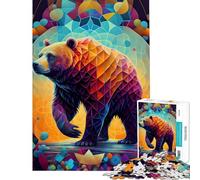 1000 Pieces Jigsaw Puzzles for Teenagers The Slow And Mighty Bear Educational Challenge Staycation Kill Time Relax Games for 14+ Puzzle Game Offered (50X75cm)