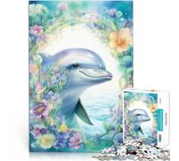 1000 Pieces Jigsaw Puzzles for teenagers The Wisdom of the Dolphins Entspannungsspiele Wohnkunstdekor75x50cm