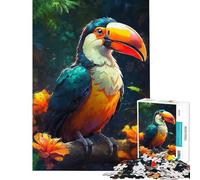 1000 Pieces Jigsaw Puzzles for Teenagers Toucan Tango in The Jungle Jigsaw 1000 Pieces Home Decoration Toys Wall Art Birthday And Unique Gifts (38x26cm)