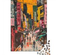 1000 Pieces Jigsaw Puzzles for Teenagers Vibrant Neon Cityscape Art Print Jigsaw Puzzle Relaxing Games Analysis And Logic Challenging Game Gifts 52x38cm/1000pcs
