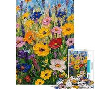 1000 Pieces Jigsaw Puzzles for Teenagers Vibrant Wildflower Garden Jigsaw Puzzle 1000 Hands-on Game Birthday Gifts Family Activities (Size 38x26cm)