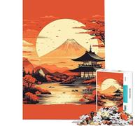 1000 Pieces Jigsaw Puzzles for Teenagers Vintage Japan Landscapes Learning Educational Toys for Educational Game Improve Memory Gifts Birthday (Size 38x26cm)
